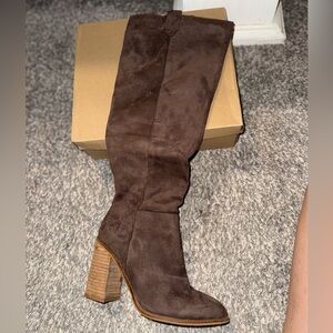 Stylish Brown Over the Knee Boots